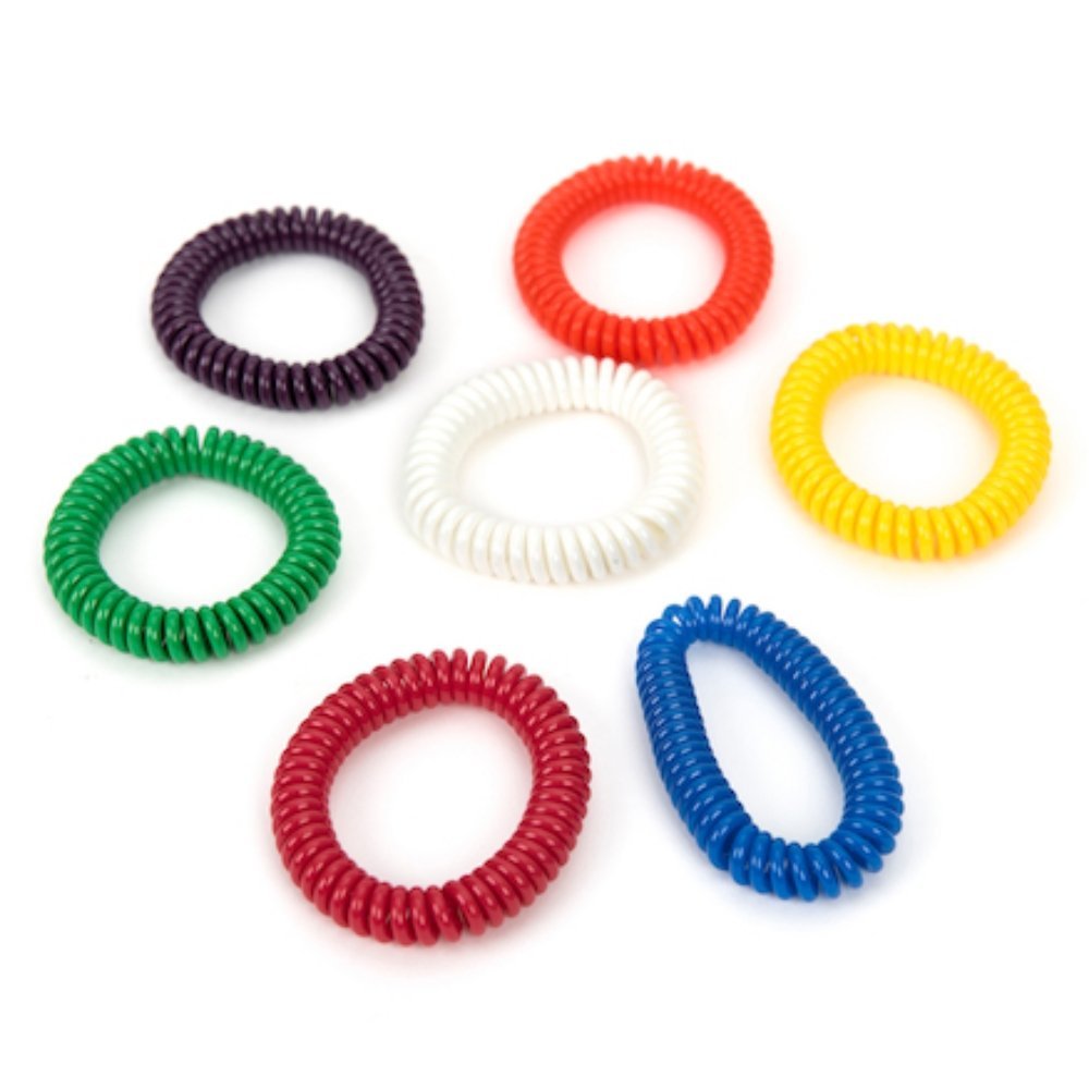Chewelery Bracelets Pack of 7, These Chewelery Bracelets can be stretched out but they will always return to their original shape. The bracelets can be worn on the wrist as a single or in a colourful group. The Chewelry Bracelet is a discreet fidget aid, discouraging chewing and biting at the cuffs and hands - ideal for using at school. Helps as an oral sensory aid, ideal for those on the Autistic Spectrum, who may need added stimulation and proprioceptive input. It is a safe alternative to biting on hands,