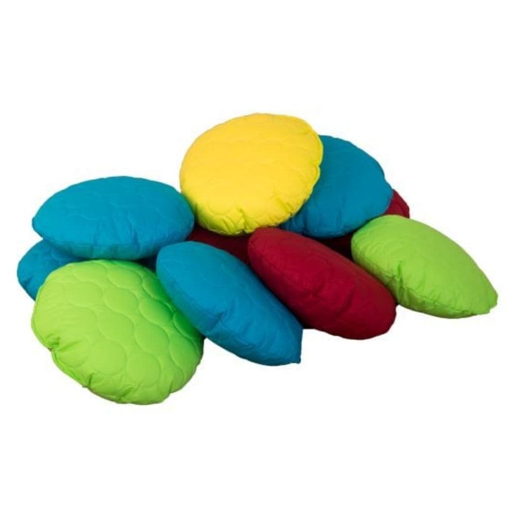 Child Scatter Cushions Set of 10 Padded - Lime, The Child Scatter Cushions Set are designed to be the perfect addition to carpet time. Child Scatter Cushions Setare an exciting treat for fidgety children and help to denote the desired seating area. Hand these out the next time you need full attention and you will see a transformation in carpet time concentration. Child Scatter Cushions Set are also a great resource for safe distancing in classrooms. Soft, shower-proof and UV Resistant material Measures 40cm