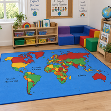 Children of the World Map Rug lifestyle image 1 of 8