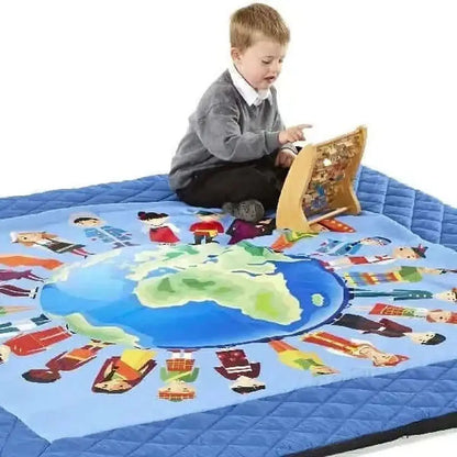 Children of the World Quilted Mat-Children of the World Quilted Mat-Children of the World Quilted Mat