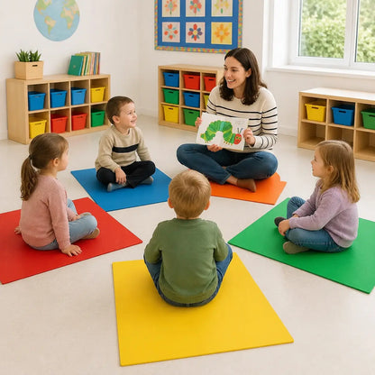 Children's Exercise Mats Pack of 5 – natural nursery lifestyle scene 3