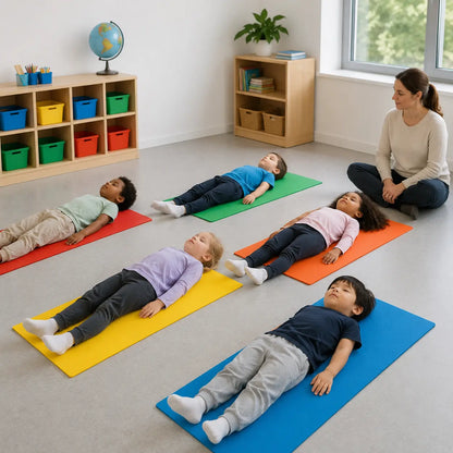 Children's Exercise Mats Pack of 5 – natural nursery lifestyle scene 5