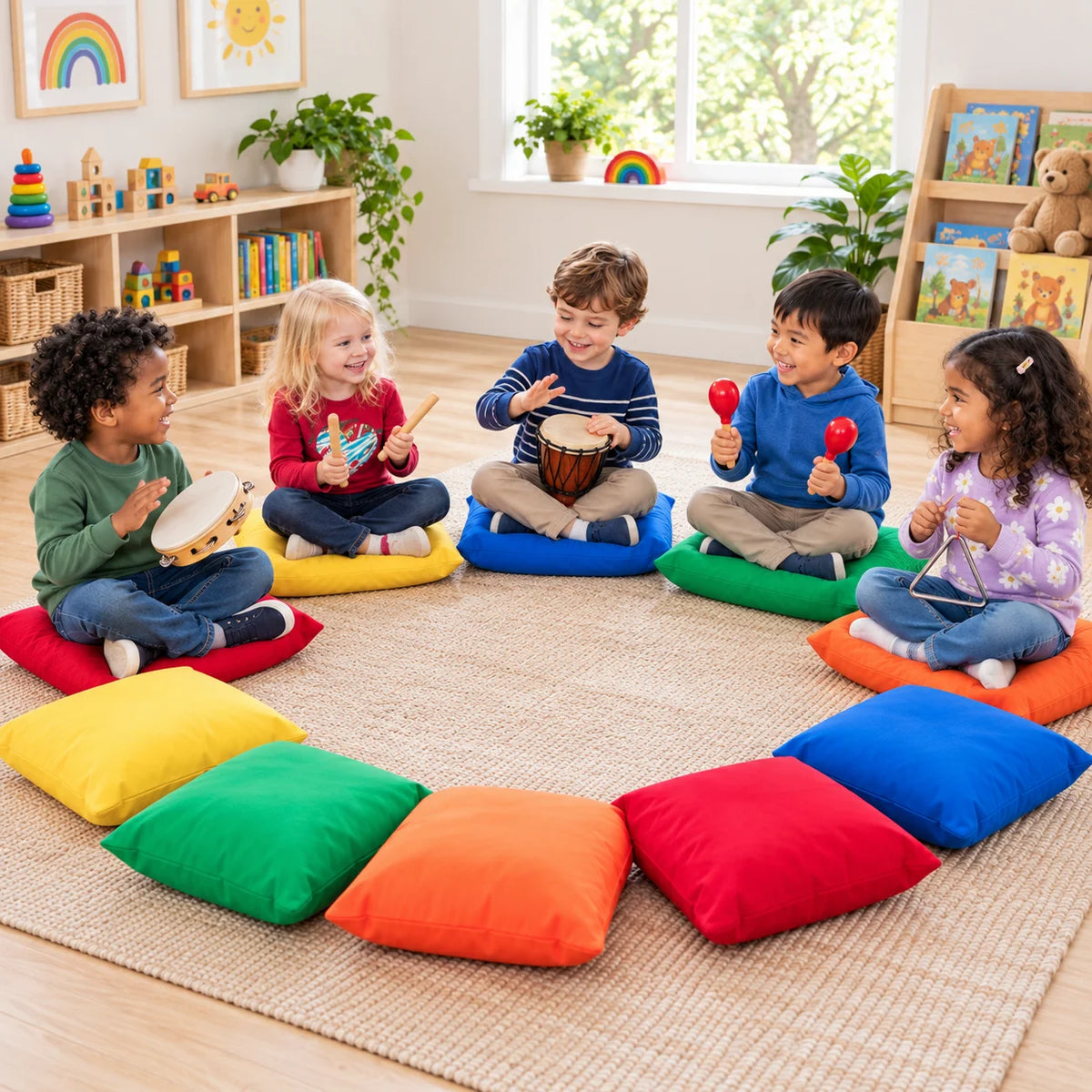 Children’s Floor cushions pack of 10-Children’s Floor cushions pack of 10