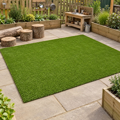 Children's Landscape Grass Rug in an early years indoor or outdoor setting without children, view 3