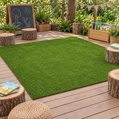 Children's Landscape Grass Rug in an early years indoor or outdoor setting without children, view 4