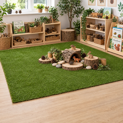 Children's Landscape Grass Rug in an early years indoor or outdoor setting without children, view 1