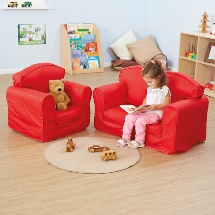 Children's Loose Cover Seating Sofa - Blue, The Children's Loose Cover Seating Sofa is designed for young children and ideal for home corners, or reading areas, in nurseries and pre schools. The Children's Loose Cover Seating Sofa come with removable, washable covers for easy maintenance, and are fire retardant. Material:Cotton Height:600 mm Depth:500 mm Seat Height:240 mm Assembly type:Pre-Assembled Warranty:1 Year Age Range:Suitable for 3 to 7 years, , 