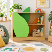 Children’s Novelty Bookcase Snail with Leaf Door in a bright early years classroom – view 1