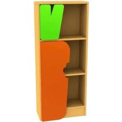Childrens Novelty Bookcase with Carrot Door-Childrens Novelty Bookcase with Carrot Door