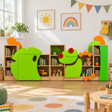 Children’s Novelty Frog Themed Bookcase Set in a bright early years classroom – view 1