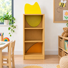 Children’s Novelty Honeybee Bookcase with Feature Panels in a bright early years classroom – view 1