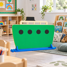 Children's Nursery Room Divider Play Panel - Boat in a bright early years classroom