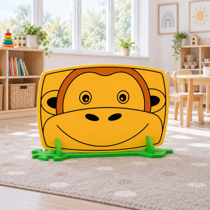 Children's Nursery Room Divider Play Panel - Monkey in a bright early years classroom