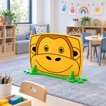 Children's Nursery Room Divider Play Panel - Monkey in a bright early years classroom