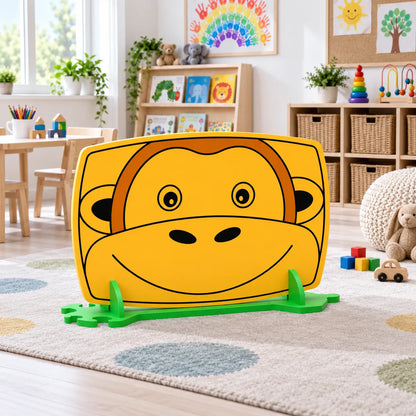 Children's Nursery Room Divider Play Panel - Monkey in a bright early years classroom