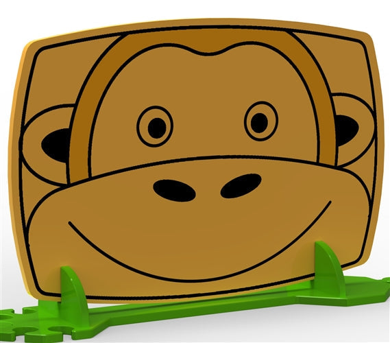 Children's Nursery Room Divider Play Panel - Monkey, The Monkey Themed Nursery Room Divider Play Panel: Promoting Creative Learning The Monkey Themed Nursery Room Divider Play Panel is an engaging addition to your educational space, designed to inspire young learners and promote creative play. Here's more about this delightful Children's Nursery Room Divider Play Panel: 1. Premium Design: This room divider is part of the premium range of wooden dividers, ensuring both durability and aesthetics. Its playful 