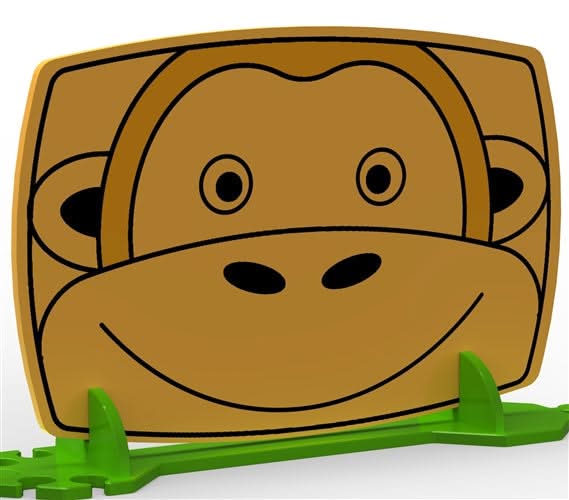 Children's Nursery Room Divider Play Panel - Monkey-Children's Nursery Room Divider Play Panel - Monkey