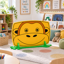 Children's Nursery Room Divider Play Panel - Monkey in a bright early years classroom