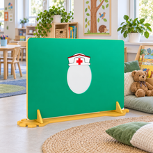 Children's Nursery Room Divider Play Panel - Nurse in a bright early years classroom