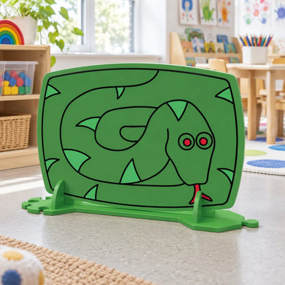 Children's Nursery Room Divider Play Panel - Snake in a bright early years classroom