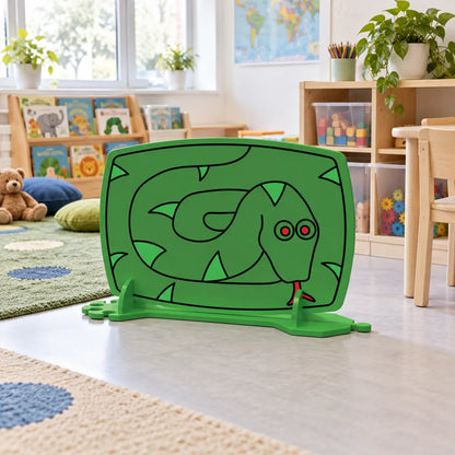 Children's Nursery Room Divider Play Panel - Snake in a bright early years classroom