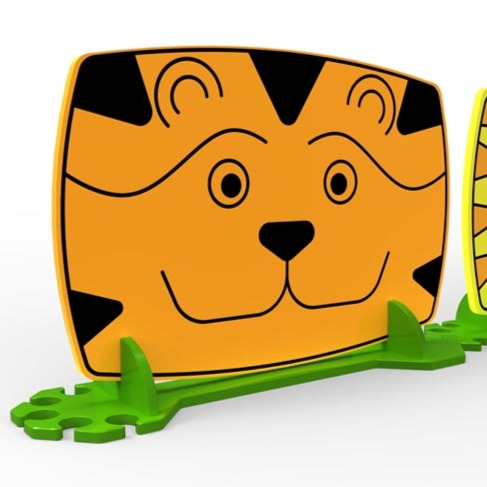 Children's Nursery Room Divider Play Panel - Tiger, The Tiger Nursery Room Divider Play Panel is part of our premium range of wooden room dividers. The playful design features a friendly tiger in bright and bold colours that will capture the attention of young children. The classroom divider panel is easy to clean, making it perfect for use in a busy educational setting. The Tiger Nursery Room Divider Play Panel can be used to create a designated play area in a larger room, or to section off different areas