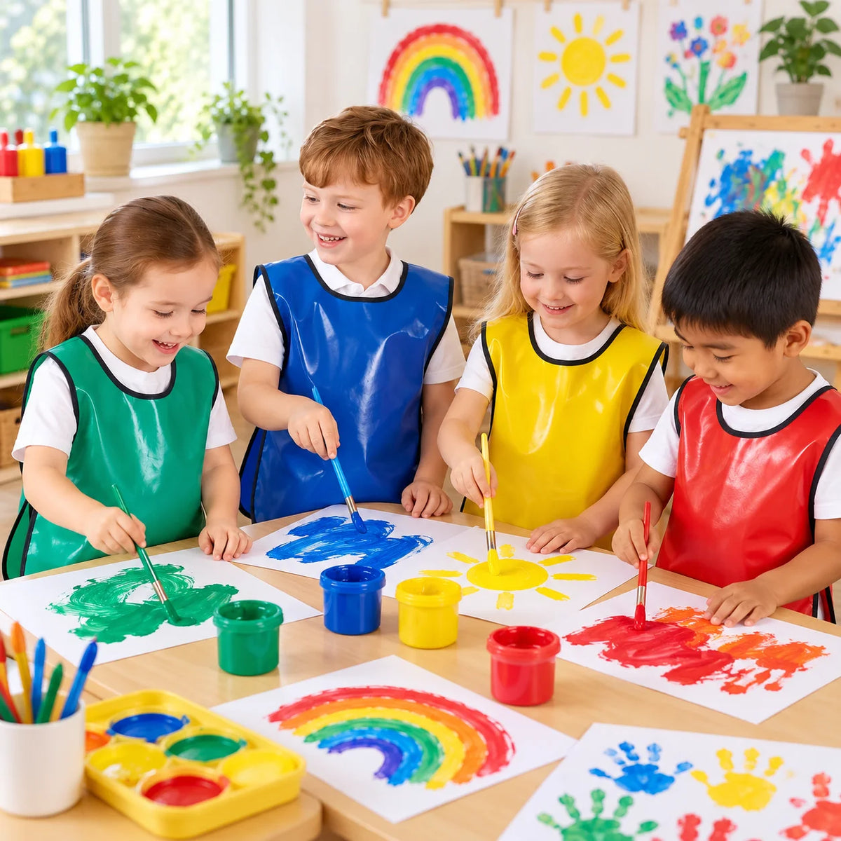 Children’s PVC Coated Tabards-Pack of 4-Children’s PVC Coated Tabards-Pack of 4
