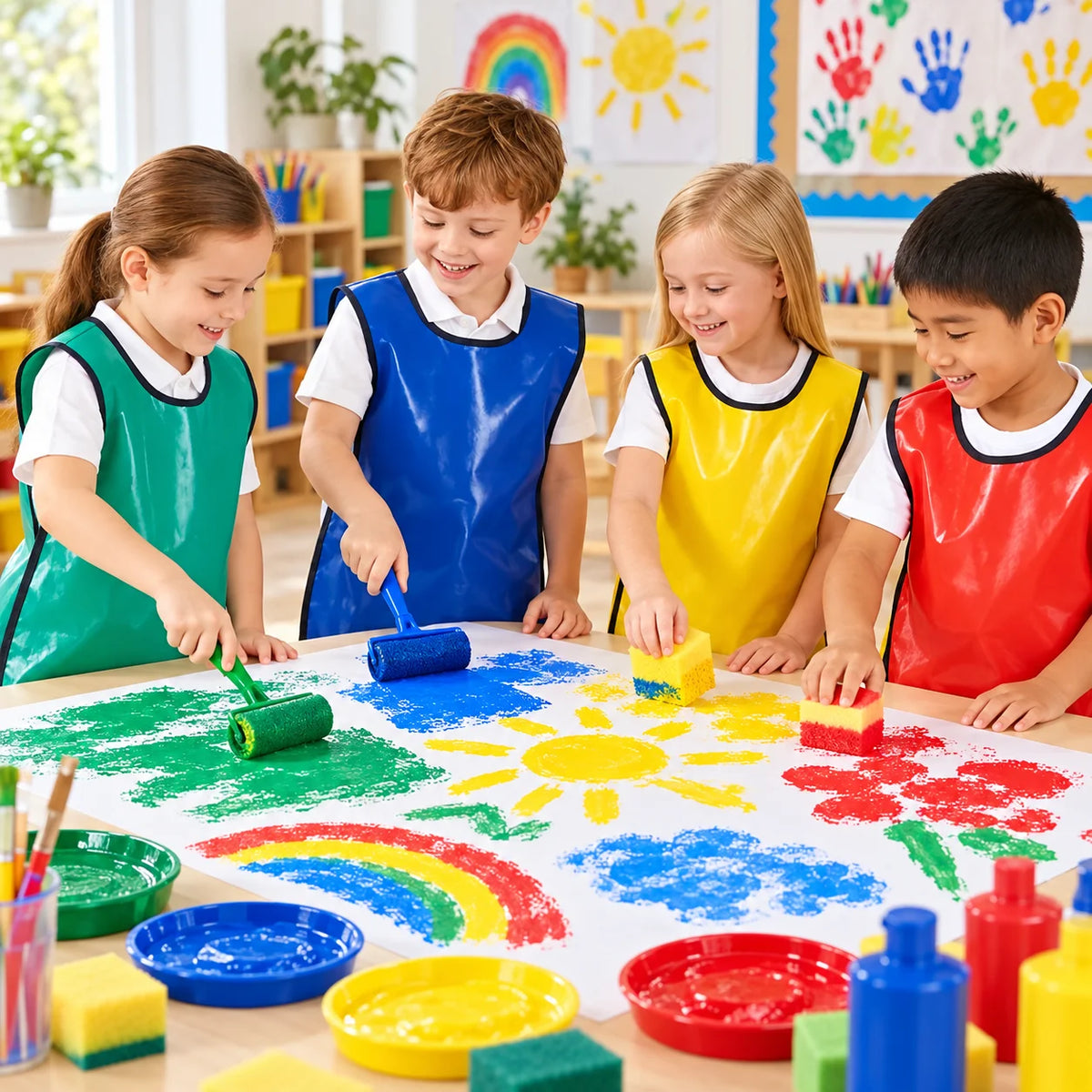 Children’s PVC Coated Tabards-Pack of 4-Children’s PVC Coated Tabards-Pack of 4