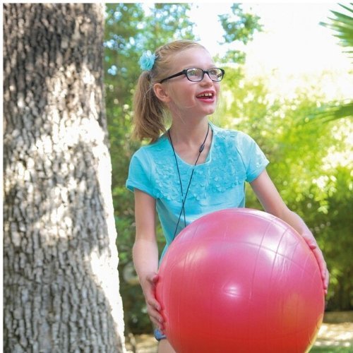 Childrens Therapy Body Exercise ball, Our fantastic Childrens Therapy Body Exercise ball is a great exercise and therapy tool. The Childrens Therapy Body Exercise ball is made from a durable material and with anti burst technology the ball will be sure to last and provide fun and exercise for years to come. Therapy balls are wonderful, fun, and highly therapeutic. They strengthen core muscles, and provide great seating options for kids and adults who need to wiggle. Use as a balance ball when fully inflated