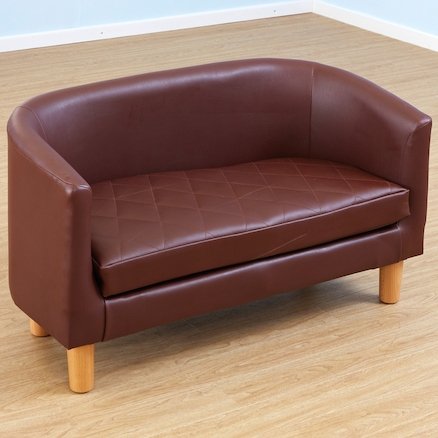 Children's Tub Sofa - Brown, These stylish Children's Tub Sofa in Brown is a Children's version of our adult tub sofa's but perfectly sized for children. The Children's Tub Sofa is a stunning and stylish addition to any classroom and early years setting. Made with high-quality materials and designed with comfort in mind, these tub sofas are perfect for creating a cozy reading corner or lounge area.The brown color adds a touch of sophistication to any space, while the timeless design ensures it will compleme