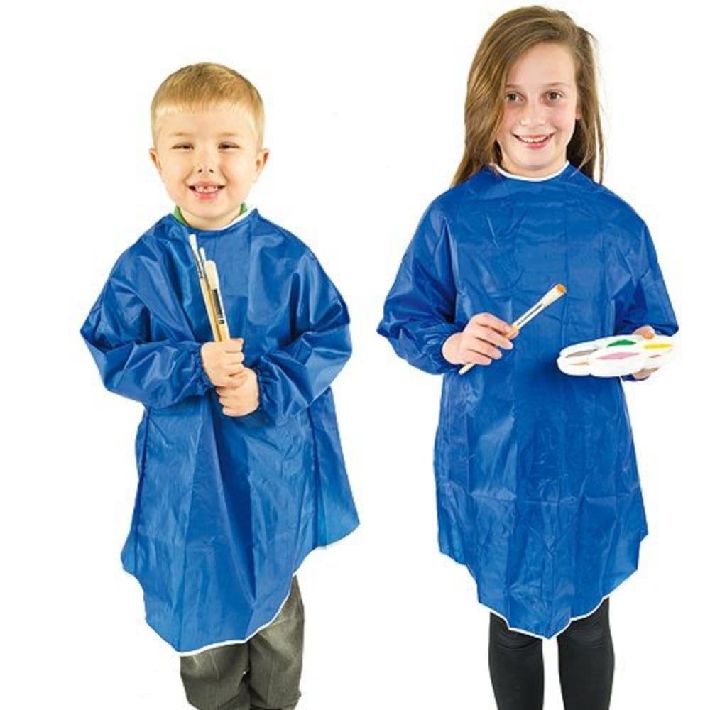 Children's Wipe Clean Aprons Pack of 10, Keep clothes clean and dry with these wipe-clean long sleeved aprons. Back fastening with hook & loop and elasticated cuffs. The Children's Wipe Clean Aprons Pack of 10 offers a superb value package deal. The Children's Wipe Clean Aprons are perfect for use in the classroom or at home. The Children's Wipe Clean Aprons can be used for art based activities or for messy play activities and protects clothes from mess and paint. Available in three sizes from 3-10 years. T