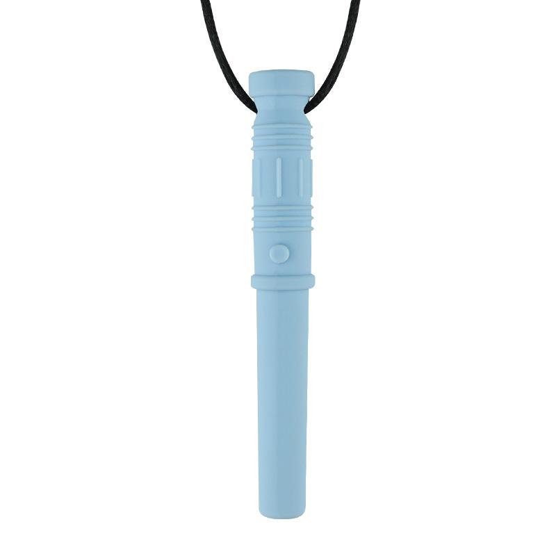 CHUIT Chew Biter Saber Sensory Chewelry, The CHUIT Chew Biter Saber is not only functional but also stylish. It features a sleek and modern design that resembles a saber, making it a cool and trendy accessory. Designed to be discreet and non-distracting, it can be worn around the neck or kept in a pocket for easy access whenever needed.Made from high-quality, food-grade silicone, the Chew Biter Saber is safe for chewing and free from harmful chemicals such as BPA, lead, and phthalates. It is designed to wit