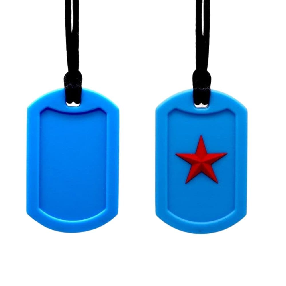 CHUIT Super Star Chew Necklace, The CHUIT Super Star Chew Necklace is a specially designed oral sensory solution for individuals who have the need to chew. Measuring approximately 1.1 x 2 inches and just under half an inch thick, this chew pendant offers a wider surface area, making it an ideal choice for those who prefer chewing with their pre-molars and/or front teeth.With its high-quality design, this chew necklace provides a safe alternative to chewing on pencils, shirts, fingers, or other objects. It i