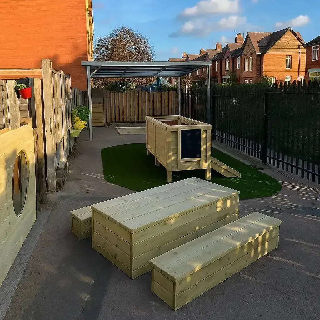 Chunky Table and Benches-Chunky Table and Benches
