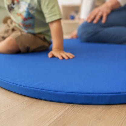 Circular Play Mat 95cm – Blue stitched edge detail
