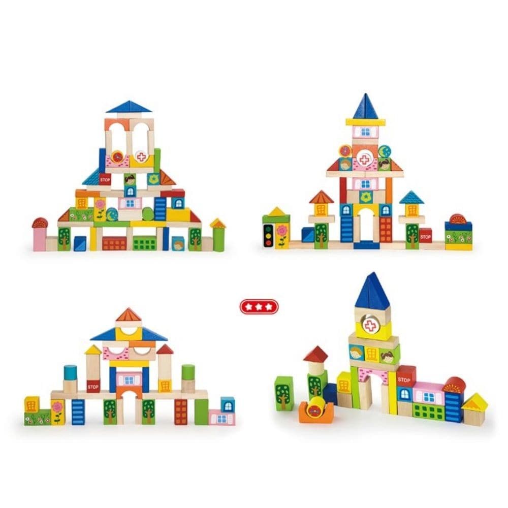 City Blocks Pack of 75, Get ready to explore the bustling metropolis right in your playroom with this City-themed wooden block set. Children can build roads, towers, buildings, and entire cityscapes from their imagination. Each piece is crafted to be easily manipulated by young builders, promoting both creativity and motor skill development. City Blocks Pack of 75 Features: 🏙️ City Theme: Spark your child's imagination with blocks designed to build their own miniature city, complete with roads, buildings, a