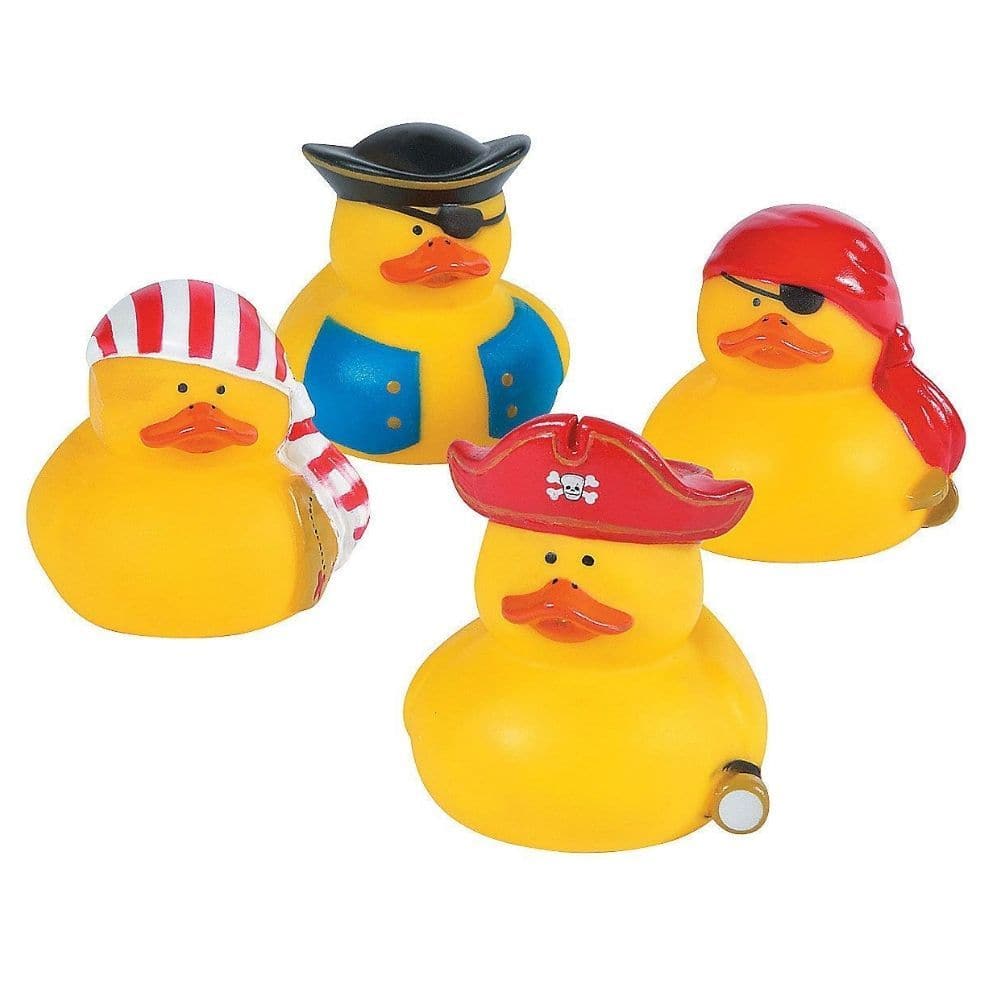 Classic Pirate Rubber Duckies, Introducing our Pirate Themed Rubber Ducks, the perfect companion for bath time adventures! These unique and playful rubber ducks are a must-have novelty toy that will make every bath experience more enjoyable. With their charming pirate designs, these duck-aneers are ready to set sail for a swashbuckling adventure in your bathtub! Let your imagination run wild as you create thrilling tales of high seas and treasure hunts. These Pirate Rubber Duckies will bring a touch of exci