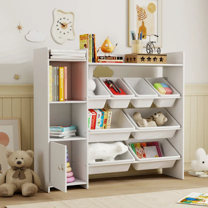 Classic Toy 8 Bin Storage Unit-Classic Toy 8 Bin Storage Unit