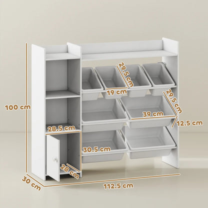Classic Toy 8 Bin Storage Unit-Classic Toy 8 Bin Storage Unit