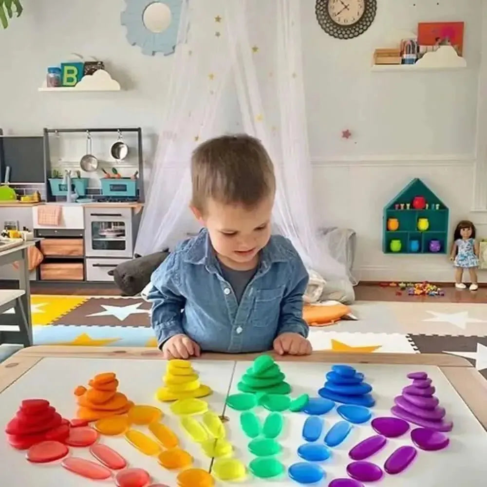 Clear Junior Rainbow Pebbles-Clear Junior Rainbow Pebbles