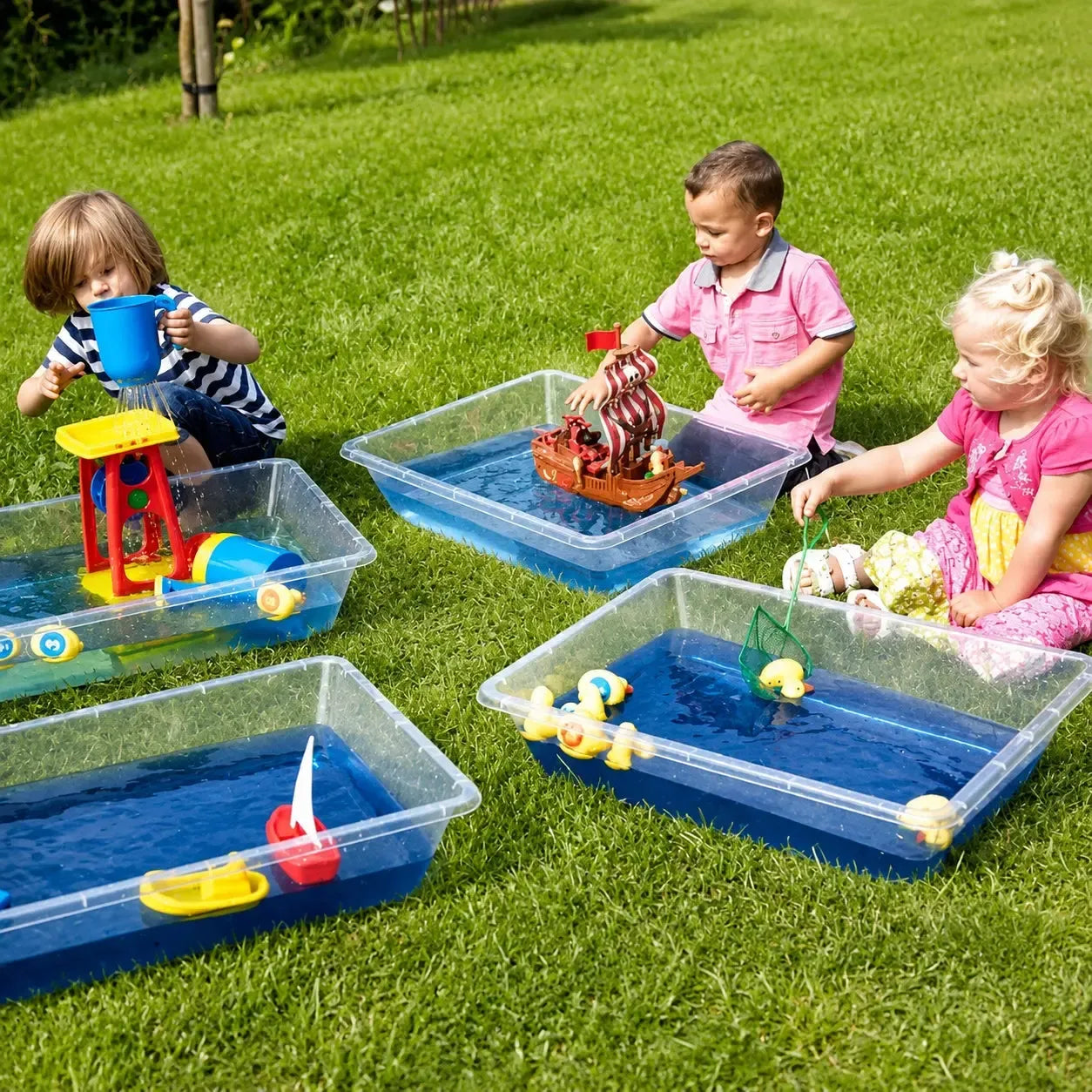 Clear Sand and Water Trays 4 Pack-Clear Sand and Water Trays 4 Pack