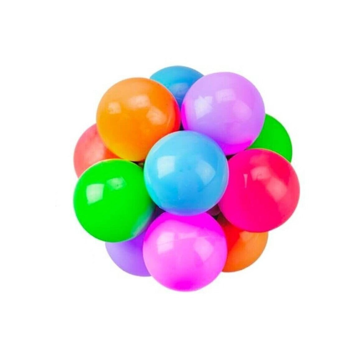Clicky Clack Fidget Ball, Introducing the Clicky Clack Fidget Ball, the ultimate stress-reliever and sensory tool designed for individuals who seek calming sensory input. This pocket-sized wonder is packed with colorful little balls attached to the centre.This compact fidget toy offers endless hours of finger-rolling fun. The gobs of colorful balls provide a satisfying texture, perfect for those who find comfort in sensory stimulation. The gentle clicking sound adds an extra layer of sensory feedback, furth