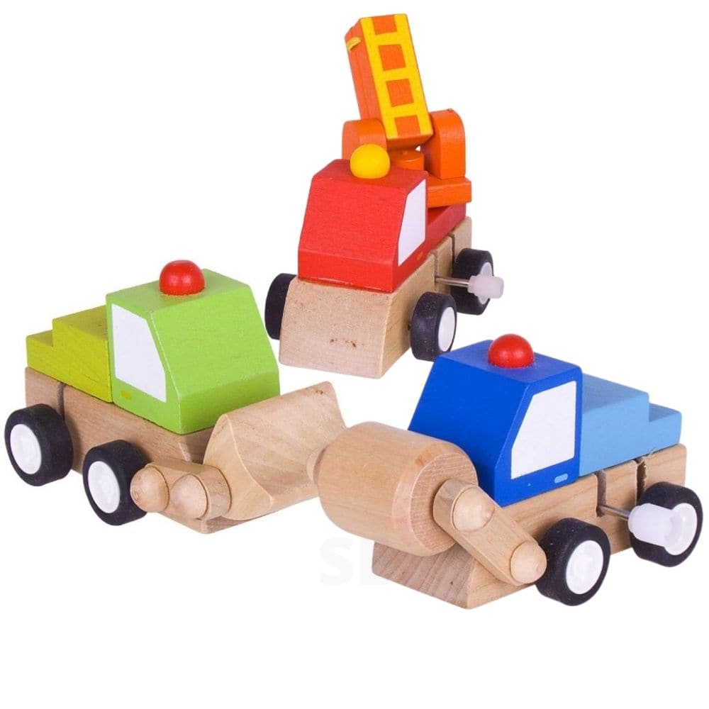 Clockwork Vehicle, Introducing our fun and vibrant Clockwork Vehicle toys, the perfect addition to any stocking or party bag. These brightly coloured wooden toys are guaranteed to enchant and entertain children as they experience the thrill of twisting the knob and watching them zoom away. Crafted with high quality materials, these Clockwork Vehicles are made from responsibly sourced wood, ensuring durability and lasting playtime fun. We understand the importance of safety, which is why our toys comply with