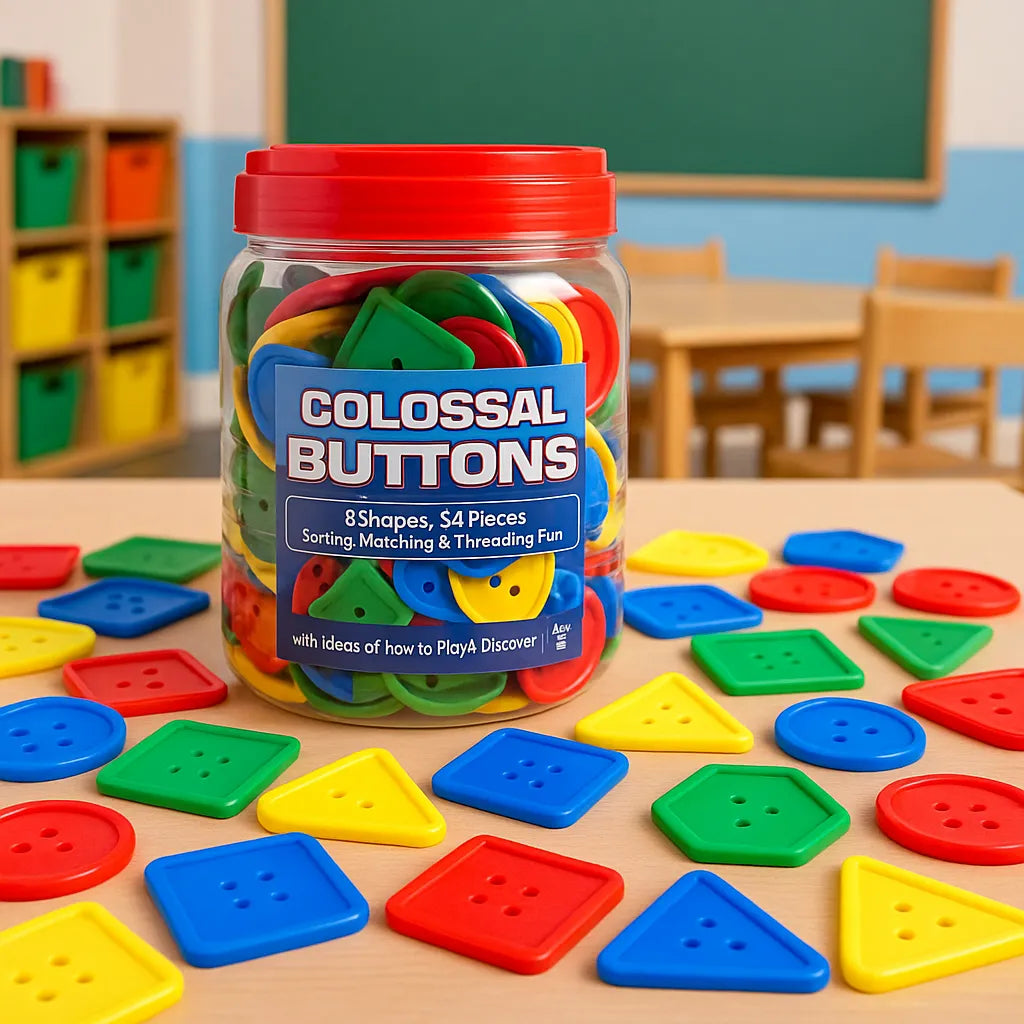 Colossal Buttons with Threading Laces-Colossal Buttons with Threading Laces