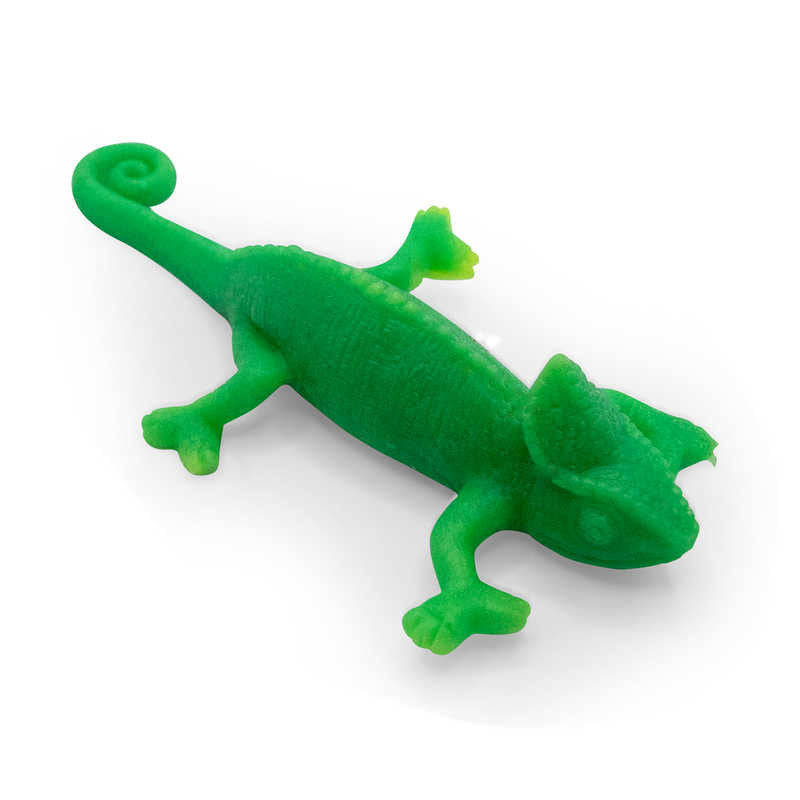 Colour Change Lizards, Introducing our captivating and versatile Colour Change Lizard! This flexible lizard figure is not only a fun toy for imaginative play, but it also boasts an impressive colour-changing feature.Simply warm the Colour Change Lizard in your hands or under hot water, and watch as its vibrant hues transform before your eyes. From cool greens and blues to fiery reds and yellows, the lizard's colours change in response to the temperature. As it cools down, it gradually returns to its origina