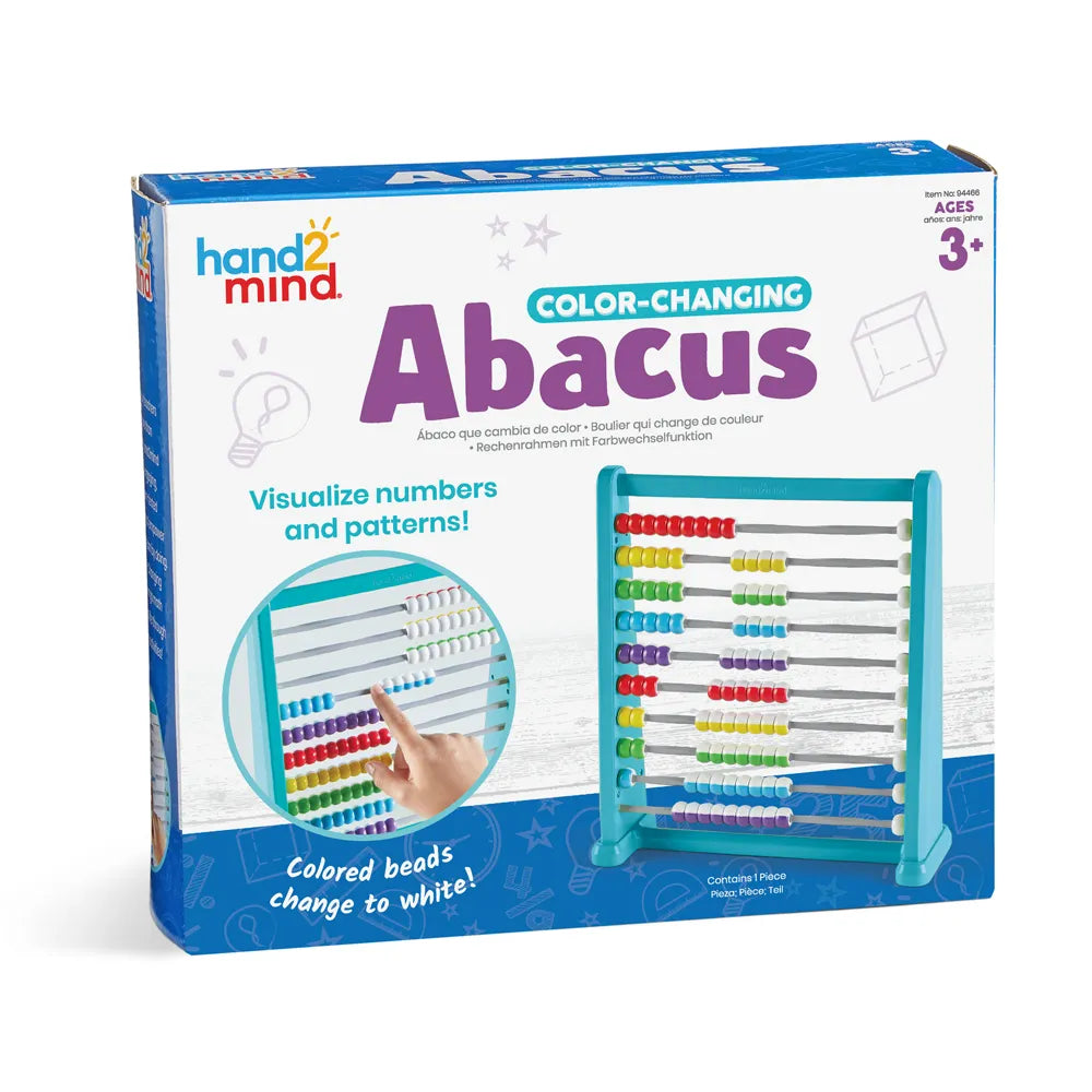 Colour Changing Abacus, Transform your child's learning experience with our one-of-a-kind Colour Changing Abacus! The Colour Changing Abacus is designed with multicoloured beads that magically change to white when slid across each rod, this unique educational tool is perfect for developing foundational maths skills. Colour Changing Abacus Features: Colour-Changing Beads: Each row of beads features its own distinct colour. As children slide the beads from one side to the other, they twist and change to white