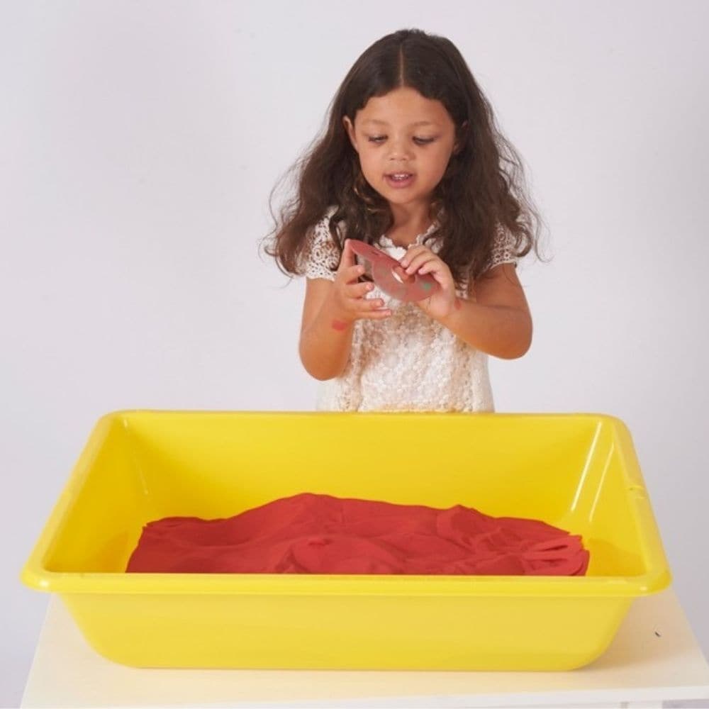 Coloured Desktop Sand and Water Tray Fun Pack Of 4, These stackable colour sand and water trays are ideal for children to create sand, water and messy play. The Colour sand and water trays are ideal for nurseries and classrooms with limited space. The Colour Sand & Water trays are easy to store away or transport. They are ideal for outdoor play or use indoors for sand, water or messy play. Why not try filling the sand and water trays with a range of different messy play materials. Discuss the different text