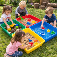 Coloured Desktop Sand and Water Tray Fun Pack of 4 – outdoor early-years play