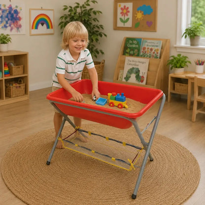 Coloured Desktop Sand and Water Tray with Stand-Coloured Desktop Sand and Water Tray with Stand