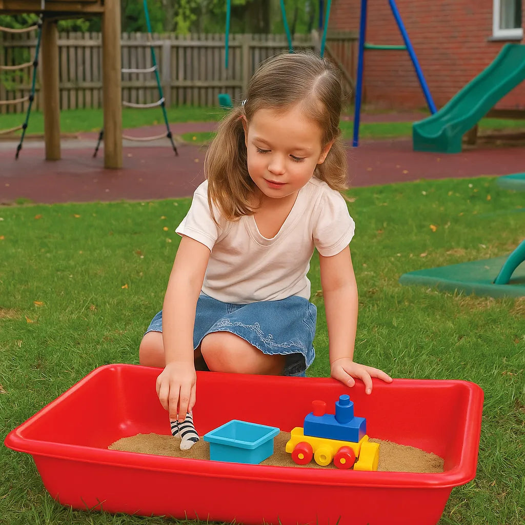 Coloured Desktop Sand and Water Tray with Stand-Coloured Desktop Sand and Water Tray with Stand